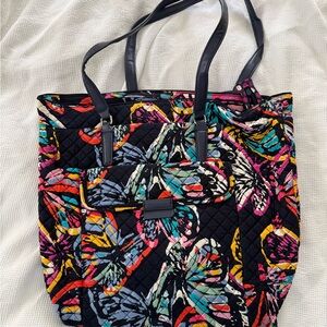 Vera Bradley Laptop Tote Bag Colorful Butterfly Print Quilted